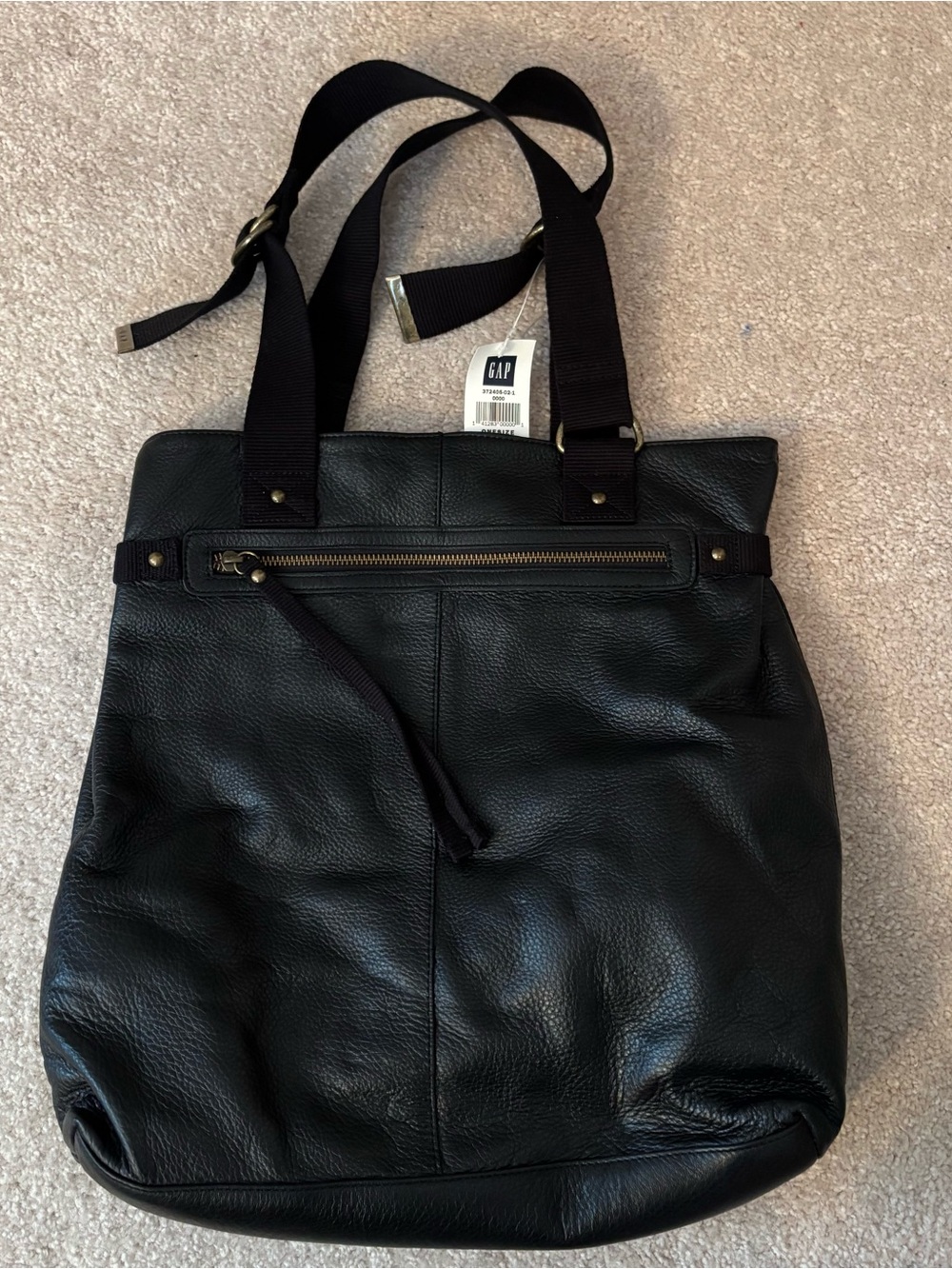 NWT GAP 2006 vintage black leather handbag hobo purse